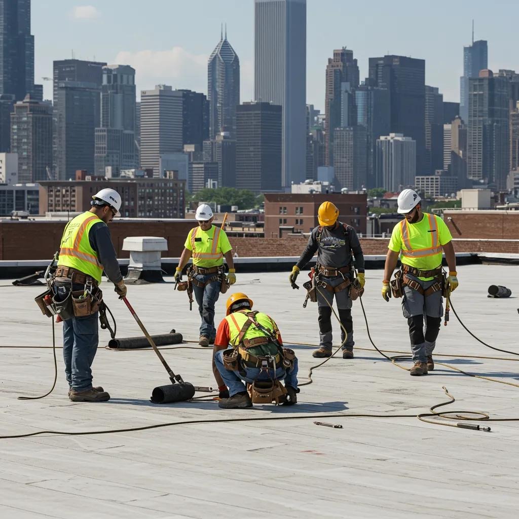 Flat Roof Repair for Commercial Buildings in Chicago
